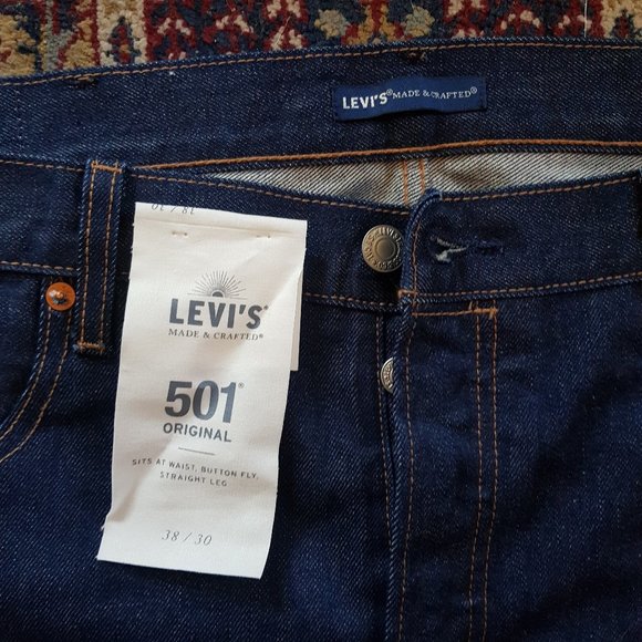 SOLD 🌈 Stylish Levi's Made and Crafted 501 Selvedge Jeans - Picture 3 of 9